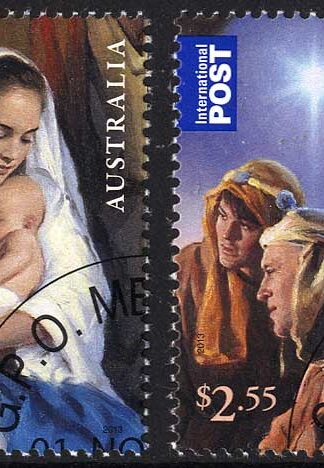 Australia SG4085-6 Christmas 2013 Nativity Scenes set fine used