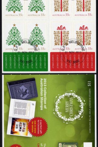 Australia SG4094a Christmas 2013 Festive Christmas Tree booklet pane Fine used