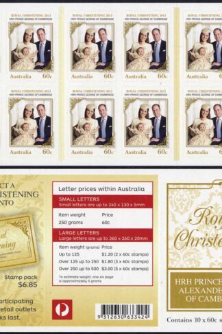 Australia SG4102a A Royal Christening booklet pane U/M