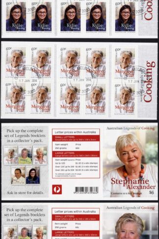 Australia SG4117a-21a Cooking Legends set in booklet panes (SB456-60) Fine Used