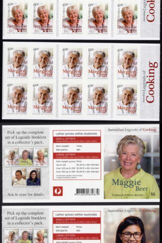 Australia SG4117a-21a Cooking Legends set in booklet panes (SB456-60) U/M