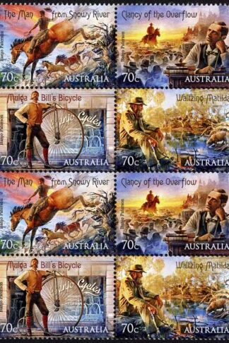 Australia SG4175a Bush Ballads AB Banjo Patterson Set in U/M Block