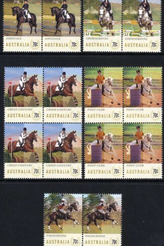Australia SG4198-202 Equestrian Events set in U/M Blocks