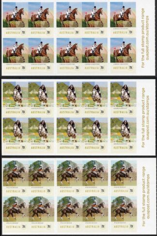 Australia SG4203b-7b Equestrian Events set of 5 booklet panes (SB476-80) U/M