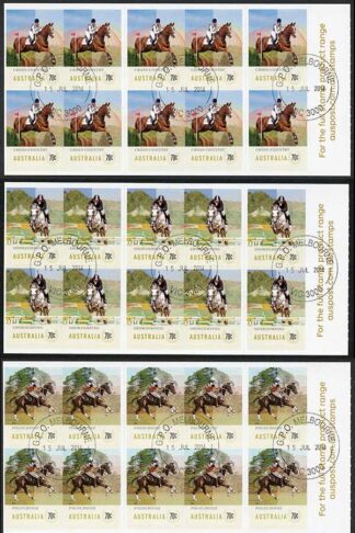 Australia SG4203b-7b Equestrian Events set of 5 booklet panes SB476-80 Fine Used