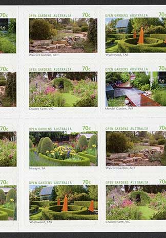 Australia SG4238a Open Gardens Australia booklet Pane U/M