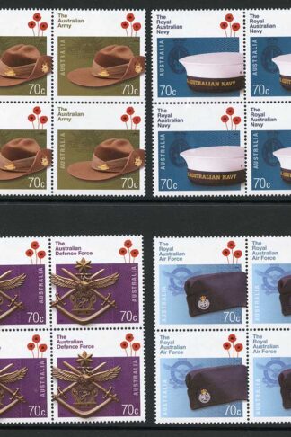 Australia SG4270-3 the Australian Defence Forces set in U/M Blocks