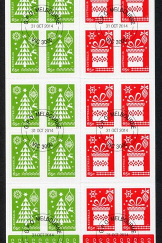 Australia SG4288a 2014 Festive Christmas Tree booklet pane (SB489) Fine Used