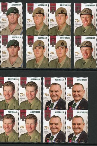 Australia SG4304-8 Australian Legends The Victoria Cross set of 5 in U/M Blocks