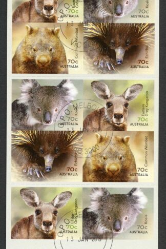 Australia AUS SG4300a Native Animals booklet pane (SB490) of 10 Fine Used