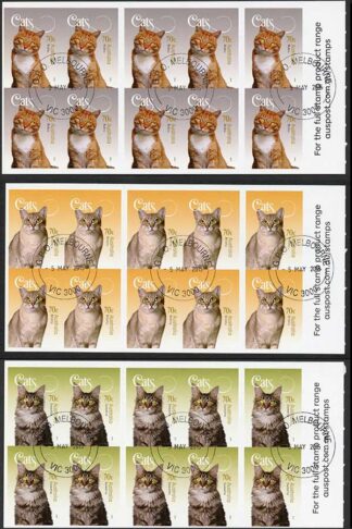 Australia SG4367a-71a Cats of Australia set of 5 booklet panes Fine Used