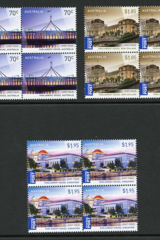 Australia SG4407-9 Australia NZ and Singapore Joint Issue set U/M Blocks