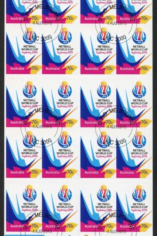 Australia SG4406a Netball World Cup booklet (SB510) pane Fine Used