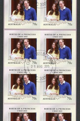 Australia SG4418a 70c Birth of a Princess Booklet Pane U/M