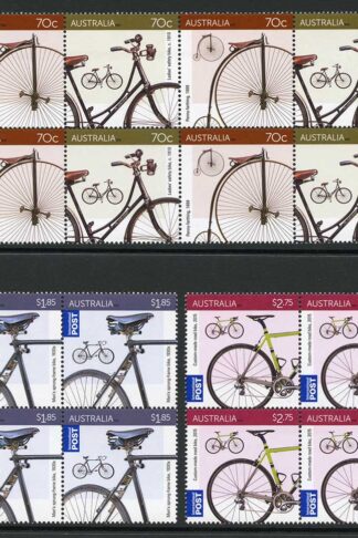 Australia SG4453-6 Bicycles set of 4 in U/M Blocks of 4