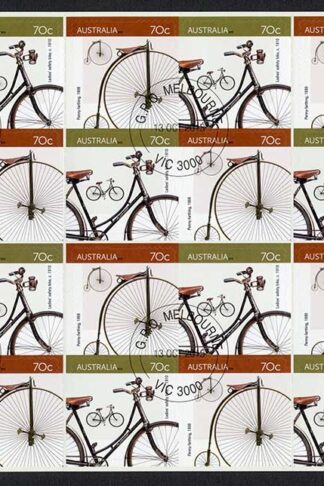 Australia SG4457a Bicycles booklet (SB518) pane of 20 Fine used
