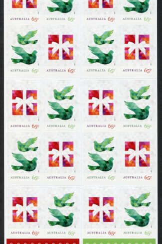 Australia SG4479a Festive Presents and Doves (SB521) pane U/M