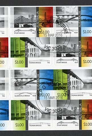 Australia SG4552a Australian Bridges booklet (SB547) pane Fine Used