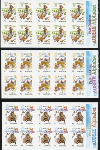 Australia SG4544a-8a Aussie Alphabet set of 5 booklet SB542-6 panes U/M