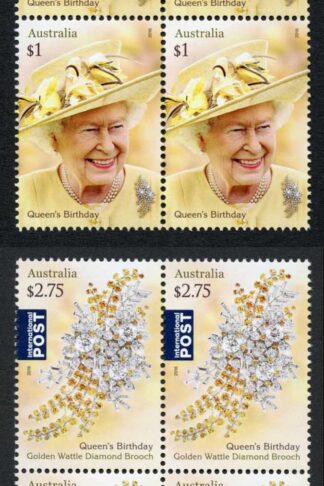 Australia SG4555-6 Queen Elizabeth IIs 90th Birthday set in U/M Blocks