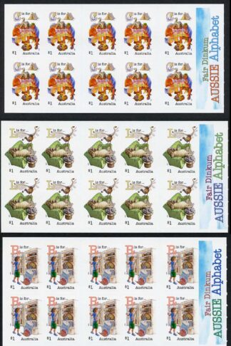 Australia SG4617b-21b Aussie Alphabet set of 5 booklet (SB554-8) panes U/M