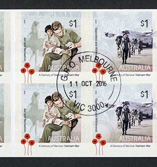 Australia SG4653a Vietnam War booklet (SB562) pane Fine Used