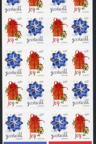 Australia SG4668a Festive Present and Star booklet (SB564) pane