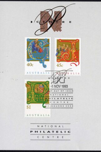 Australia SG1432-4 Christmas 1993 set of 3 on presentation card