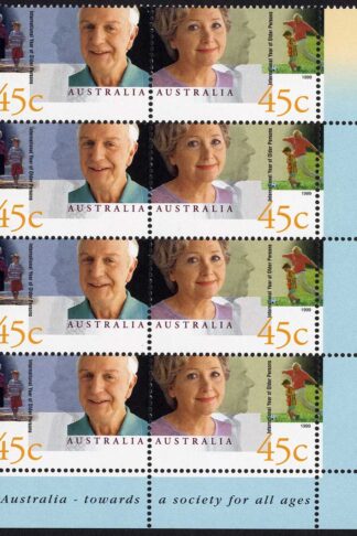 Australia SG1844a International Year of Older Persons U/M Block