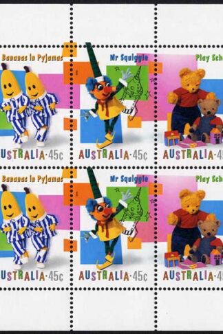 Australia SG1871a Childrens Television Programmes sheetlet of 10 U/M