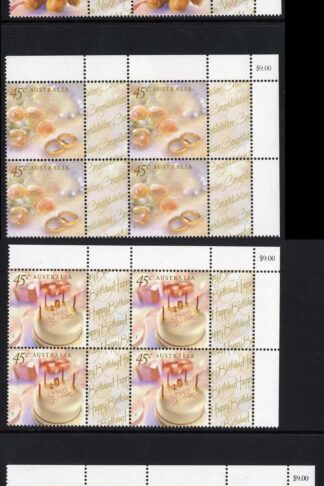 Australia SG1896-901 Greetings set of 6 in U/M Blocks