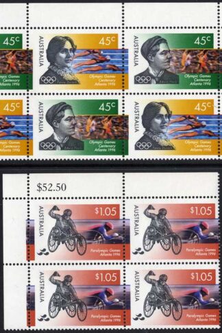 Australia SG1627a Centennial Olympic Games in U/M Blocks