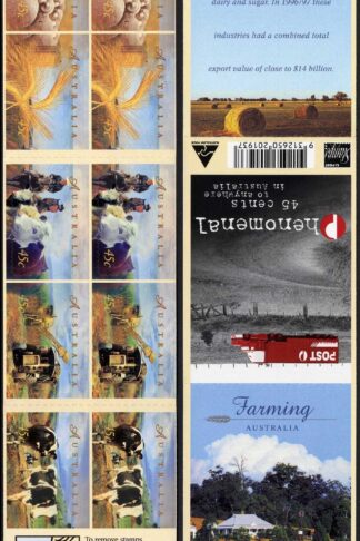 Australia SG1764a Farming self-adhesive booklet pane (SB122) U/M