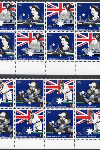 Australia SG1145a-7a Joint issue UK set in U/M Blocks