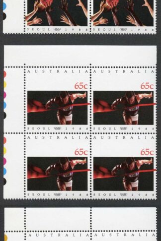 Australia SG1154-6 Seoul Olympic Games 1988 set in U/M blocks of 4