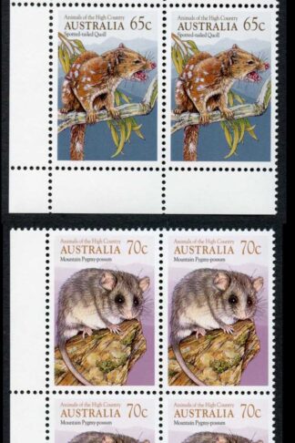 Australia SG1233-6 Animals of the High Country set in U/M blocks of 4