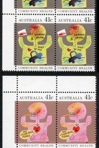 Australia SG1237-40 Community Health set in U/M blocks of 4