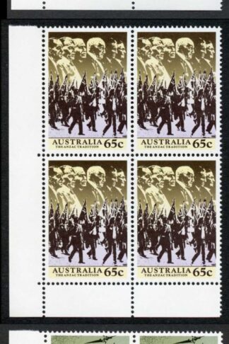 Australia SG1241-5 The Anzac Tradition set in U/M blocks of 4
