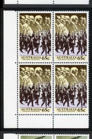 Australia SG1241-5 The Anzac Tradition set in U/M blocks of 4