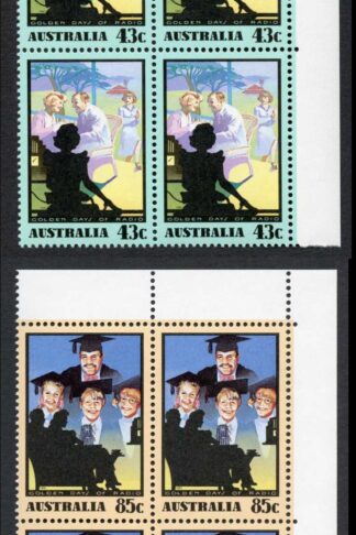 Australia SG1295-8 Australian Radio Broadcasting set in U/M Blocks