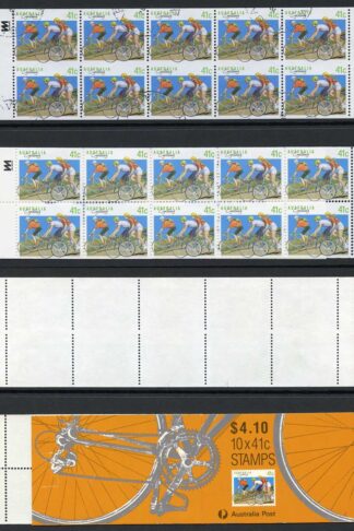 Australia SG1180b Pane of 10 IMPERF BETWEEN Cat 900 (as mint no gum) FINE USED