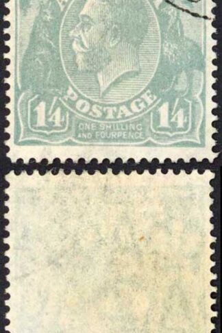Australia SG93 1/4 Pale Greenish Blue Perf 14 CTO (small part gum)