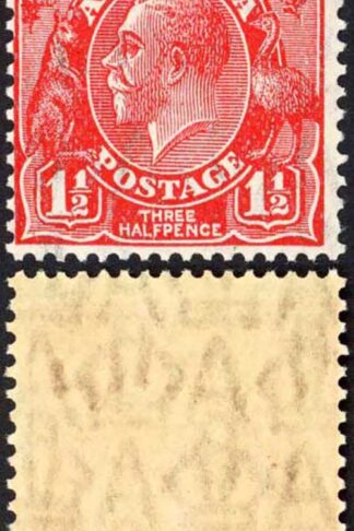 Australia BW 92aa 1 1/2d Perf 13.5 x 12.5 Thin paper U/M Cat 275 Dollars
