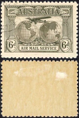 Australia SG137 6d Airmail CTO (large part gum)