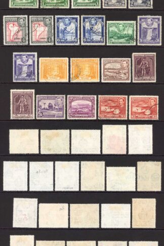 British Guiana SG308/319a set with extra shades and perfs Fine used