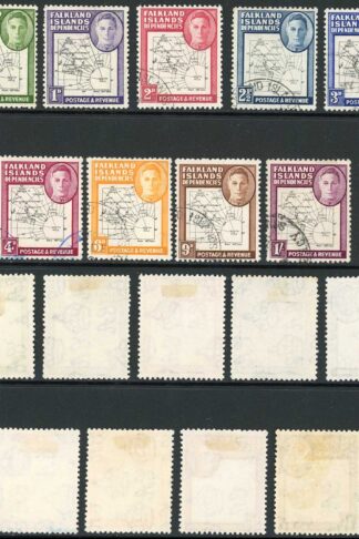Falkland Is Dep SGG9/G16 Thin Map Superb used Cat 110 pounds