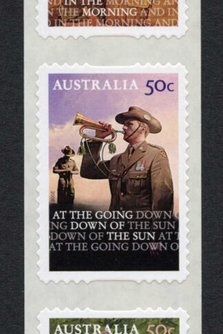 Australia SG2983a 2008 Lest We Forget Self-adhesive Strip of 5 U/M