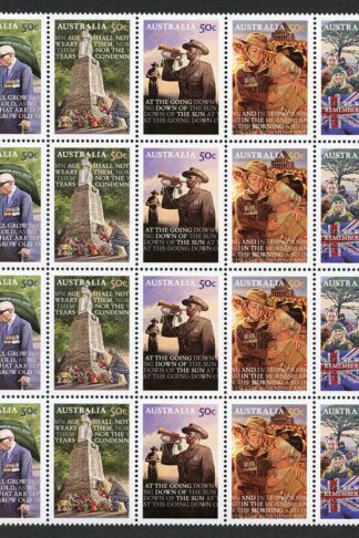 Australia SG2977a 2008 Lest We Forget Set Block of 20 U/M