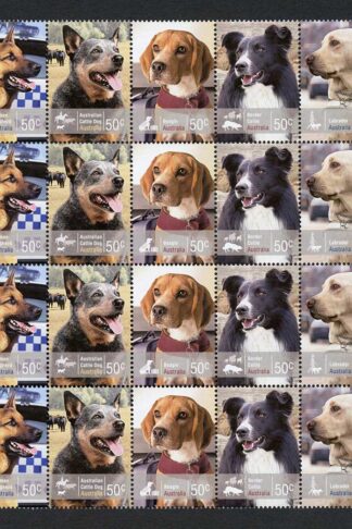 Australia SG3000/9 2008 Working Dogs Set Block of 20 U/M