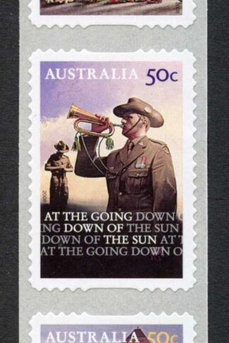 Australia SG2983a 2008 Lest We Forget Self-adhesive Strip of 5 U/M